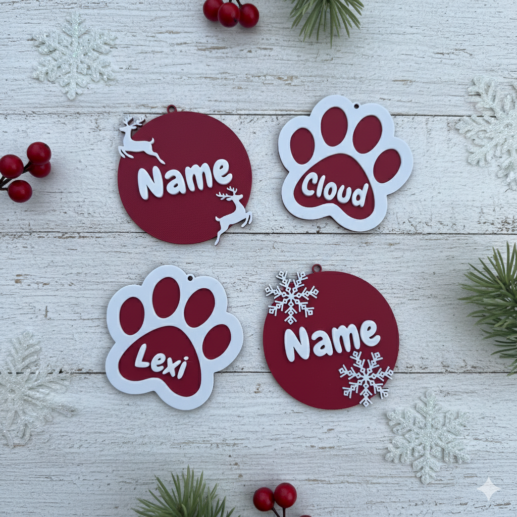 Custom Name Christmas Ornaments